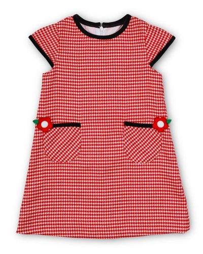 Florence Eiseman Florence Eiseman Houndstooth Dress With Flowers