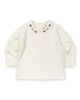 Florence Eiseman Florence Eiseman Knit Long Sleeve Blouse With Embroidered Flowers - 1