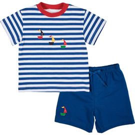 Florence Eiseman Florence Eiseman Knit Short Set With Sailboats