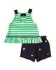 Florence Eiseman Florence Eiseman Knit Short Set With Softballs, Flowers, Ladybug - 4