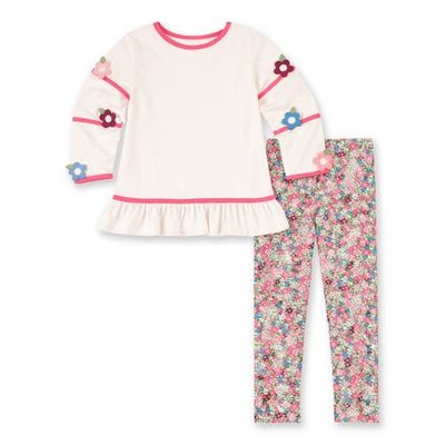 Florence Eiseman Florence Eiseman Knit Tunic Set with Flowers