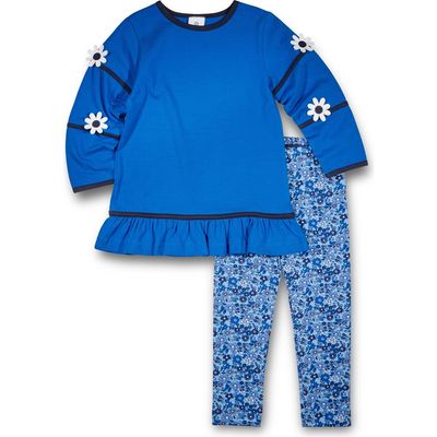 Florence Eiseman Florence Eiseman Knit Tunic With Flowers And Floral Leggings