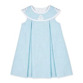 Florence Eiseman Florence Eiseman Linen-Look Dress With Vintage Flower