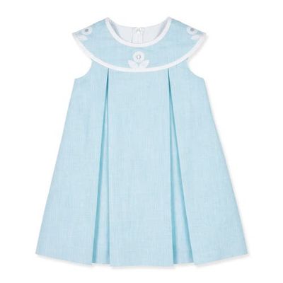 Florence Eiseman Florence Eiseman Linen-Look Dress With Vintage Flower