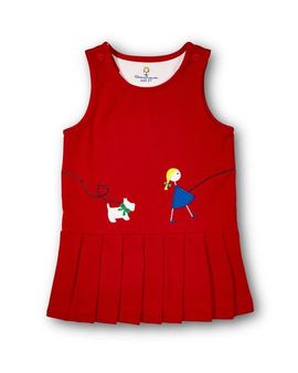 Florence Eiseman Florence Eiseman Pique Knit Jumper With Girl Walking Dog
