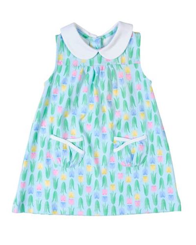 Florence Eiseman Florence Eiseman Printed Knit Tulip Pocket Dress