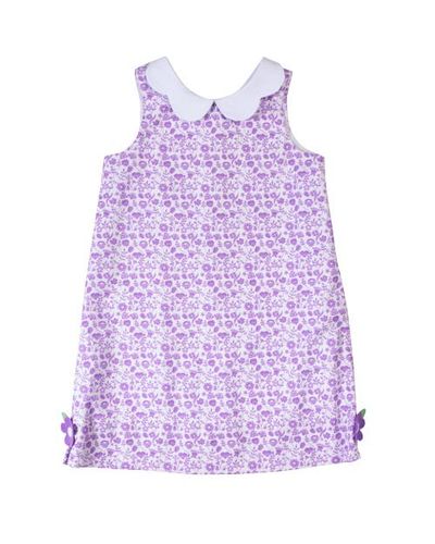 Florence Eiseman Florence Eiseman Printed Pique Dress with Flowers