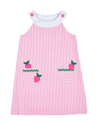 Florence Eiseman Florence Eiseman Seersucker Dress With Strawberries