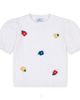 Florence Eiseman Florence Eiseman Short Sleeve Sweater With Crochet Flowers - 1