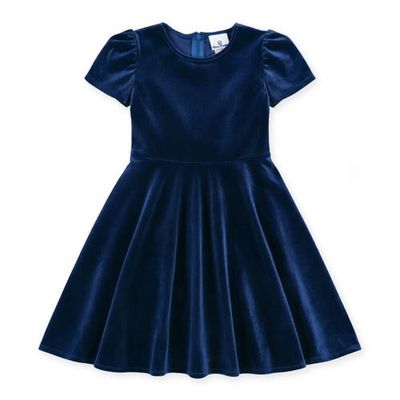 Florence Eiseman Florence Eiseman Stretch Velvet Dress with Bubble Sleeves
