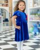 Florence Eiseman Florence Eiseman Stretch Velvet Dress with Bubble Sleeves - 2