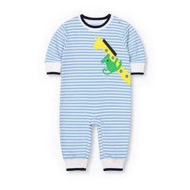 Florence Eiseman Florence Eiseman Stripe Knit Longall With Giraffe And Monkey