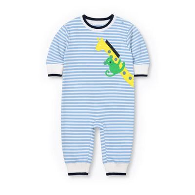 Florence Eiseman Florence Eiseman Stripe Knit Longall With Giraffe And Monkey