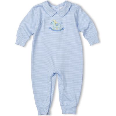 Florence Eiseman Florence Eiseman Stripe Knit Longall With Rocking Horse