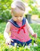 Florence Eiseman Florence Eiseman Stripe Knit Romper With Sailor Collar - 2