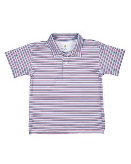 Florence Eiseman Florence Eiseman Stripe Print Performance Knit Polo