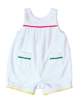 Florence Eiseman Florence Eiseman Terry Romper With Pom Poms
