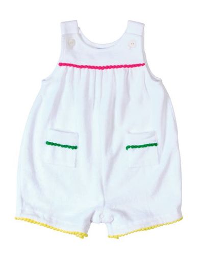 Florence Eiseman Florence Eiseman Terry Romper With Pom Poms