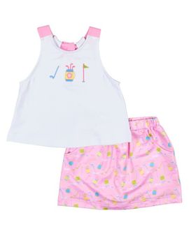 Florence Eiseman Florence Eiseman Top And Skort Set With Golf
