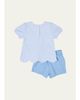 Florence Eiseman Girl's School Supplies Applique T-Shirt & Shorts Set - 2