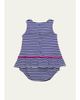 Florence Eiseman Girl's Stripe Knit Romper with Pompoms & Flowers - 2