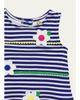 Florence Eiseman Girl's Stripe Knit Romper with Pompoms & Flowers - 3