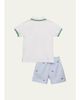 Florence Eiseman Kid's Golf Tipped Polo Shirt & Embroidered Shorts Set - 2