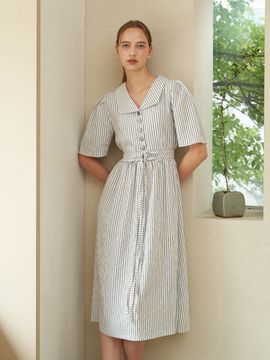 flove Amelie Dress - Stripe Navy