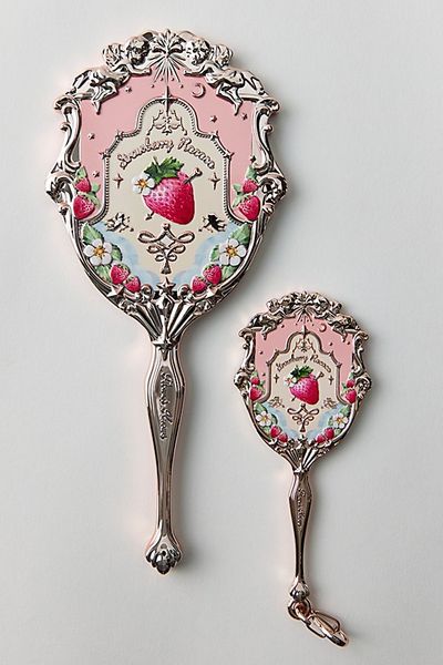 Flower Knows Flower Knows Strawberry Rococo Series Handheld Mirror & Mini Mirror Charm Set in Assorted at Urban Outfitters