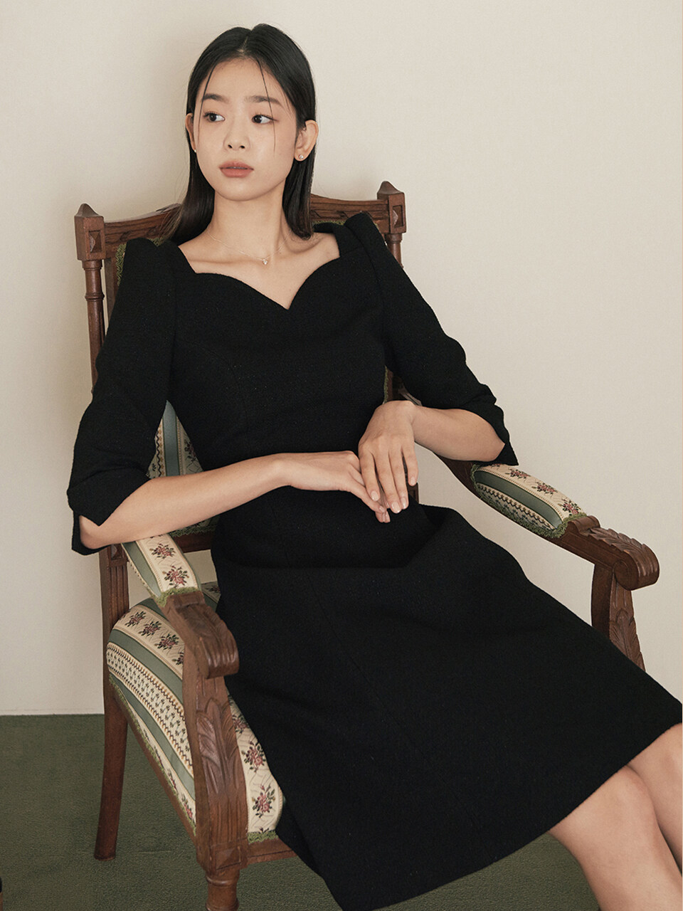 FLOWOOM Classic Nostalgia Dress Midi