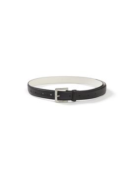 FLOWOOM Classic Premium Leather Square Buckle Belt [Black]