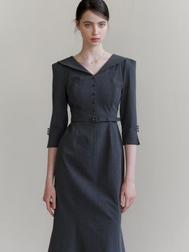 FLOWOOM Classic Sailor Collar Dress