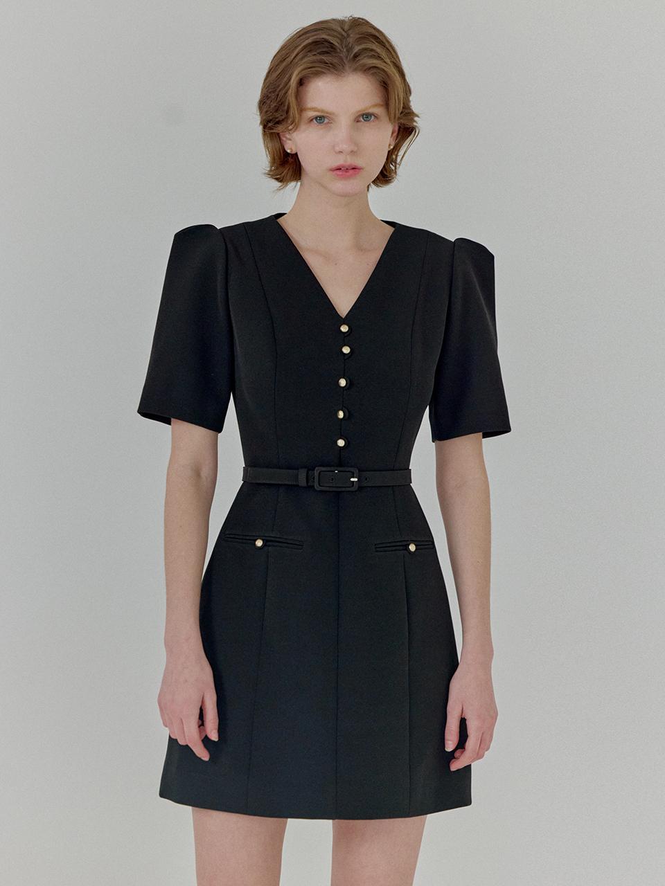 FLOWOOM Gold Tone Beads Midi Dress - 2colors