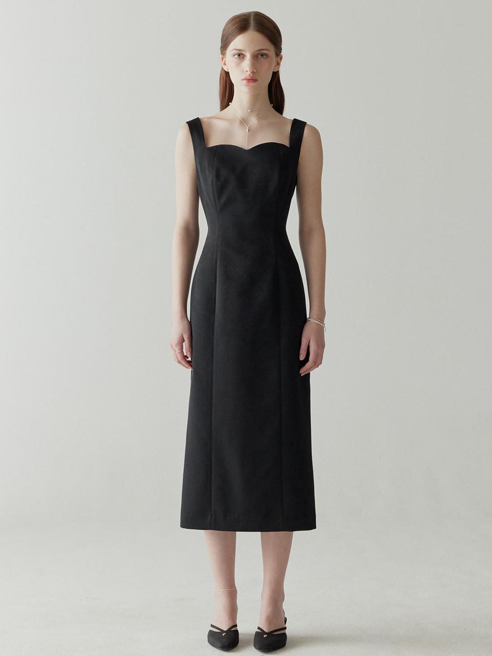 FLOWOOM Heart Wave Bustier Dress - Black