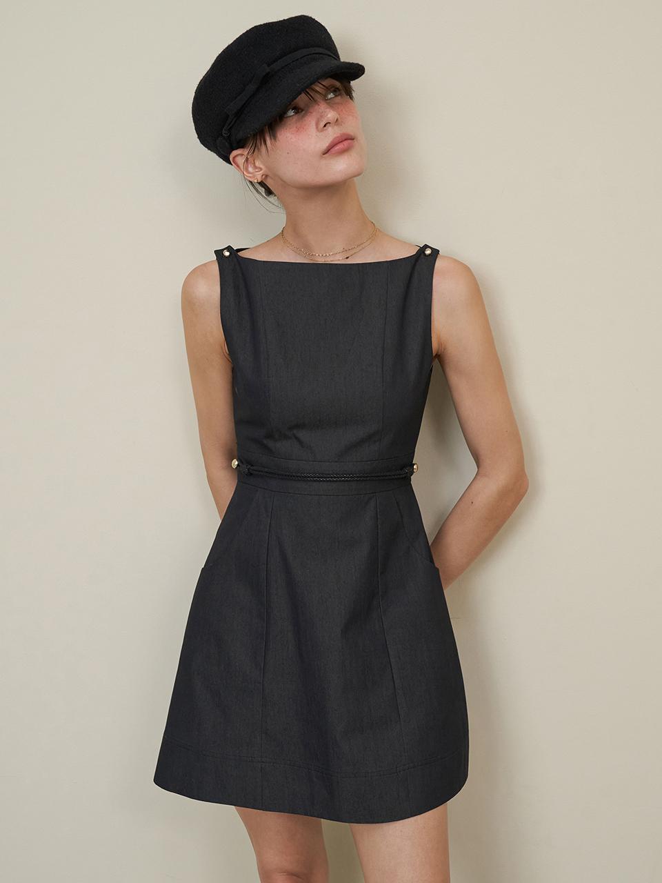 FLOWOOM Knot Belt Mini Dress - 2 Color