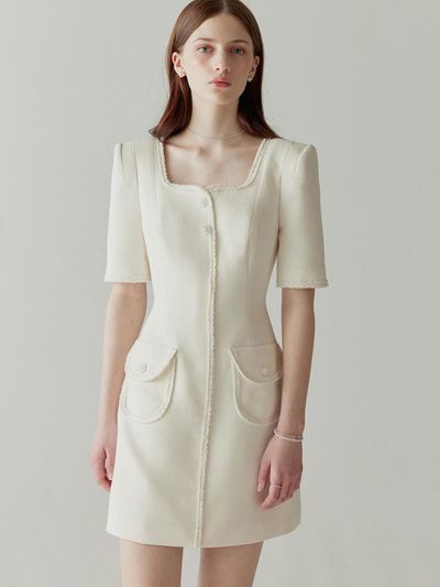 FLOWOOM Meryl Tweed Dress - 2colors