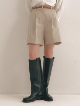 FLOWOOM Semi A-line Cotton Blend Half Pants