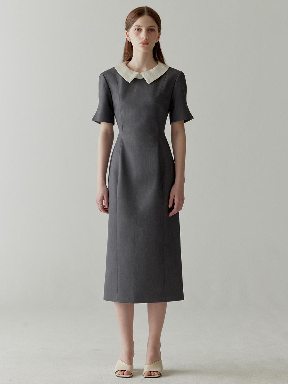 FLOWOOM Silk Collared Dress - 2colors