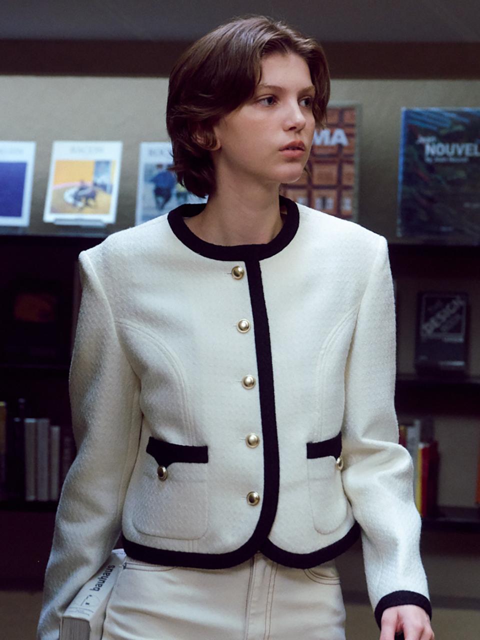 FLOWOOM Striped Trim Jacket - 3colors
