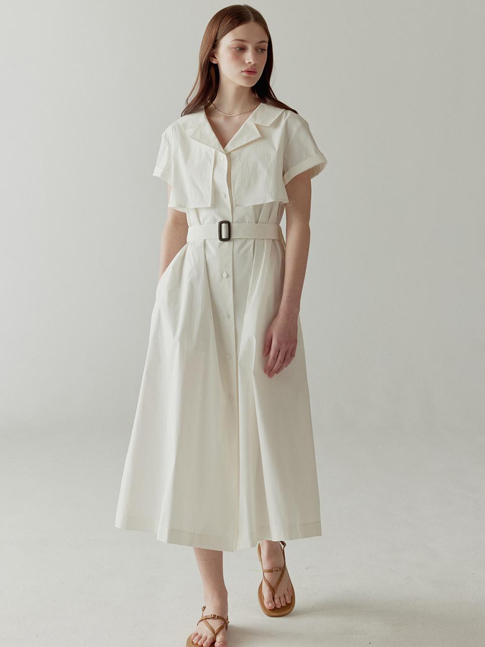 FLOWOOM Summer Trench Dress - White