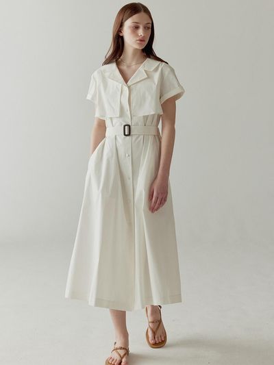 FLOWOOM Summer Trench Dress - White