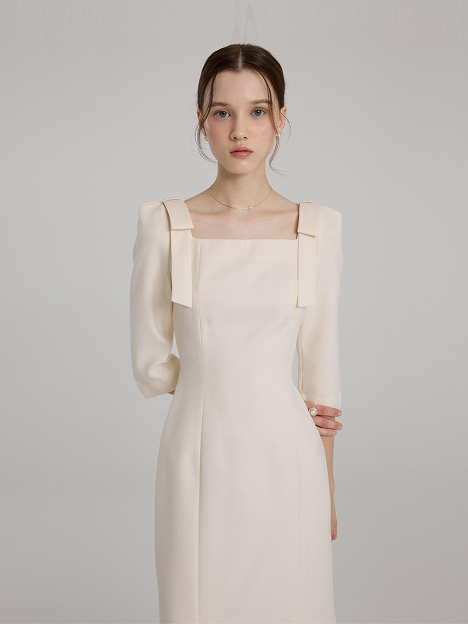 FLOWOOM Three-Quarter Sleeve Dress_4 Colors