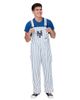 FOCO Men's FOCO White New York Mets Pinstripe Bib Overalls  - 1
