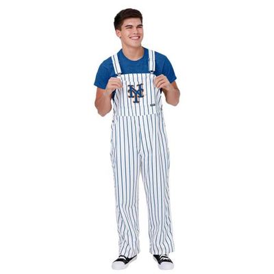 FOCO Men's FOCO White New York Mets Pinstripe Bib Overalls 