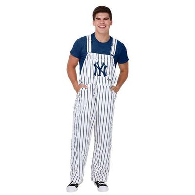 FOCO Men's FOCO White New York Yankees Pinstripe Bib Overalls 