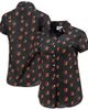 FOCO Women's FOCO Orange Baltimore Orioles Floral Button Up Shirt - 1