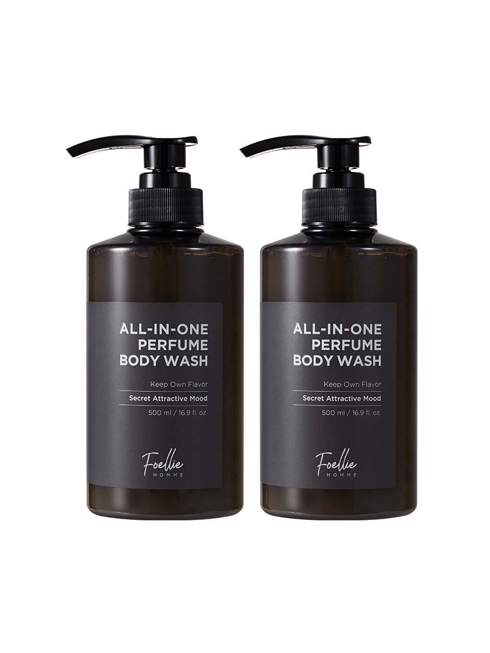 Foellie Homme Perfume Body Wash 500ml 2 pieces