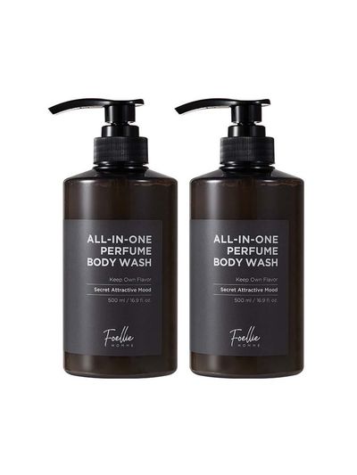 Foellie Homme Perfume Body Wash 500ml 2 pieces