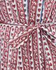 Folkloore Folkloore Dressing Gown Burgundy With Blue Piping One - 6