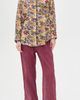 Folkloore Folkloore Long Pajama Set Purple & Burgundy Flowers - 2